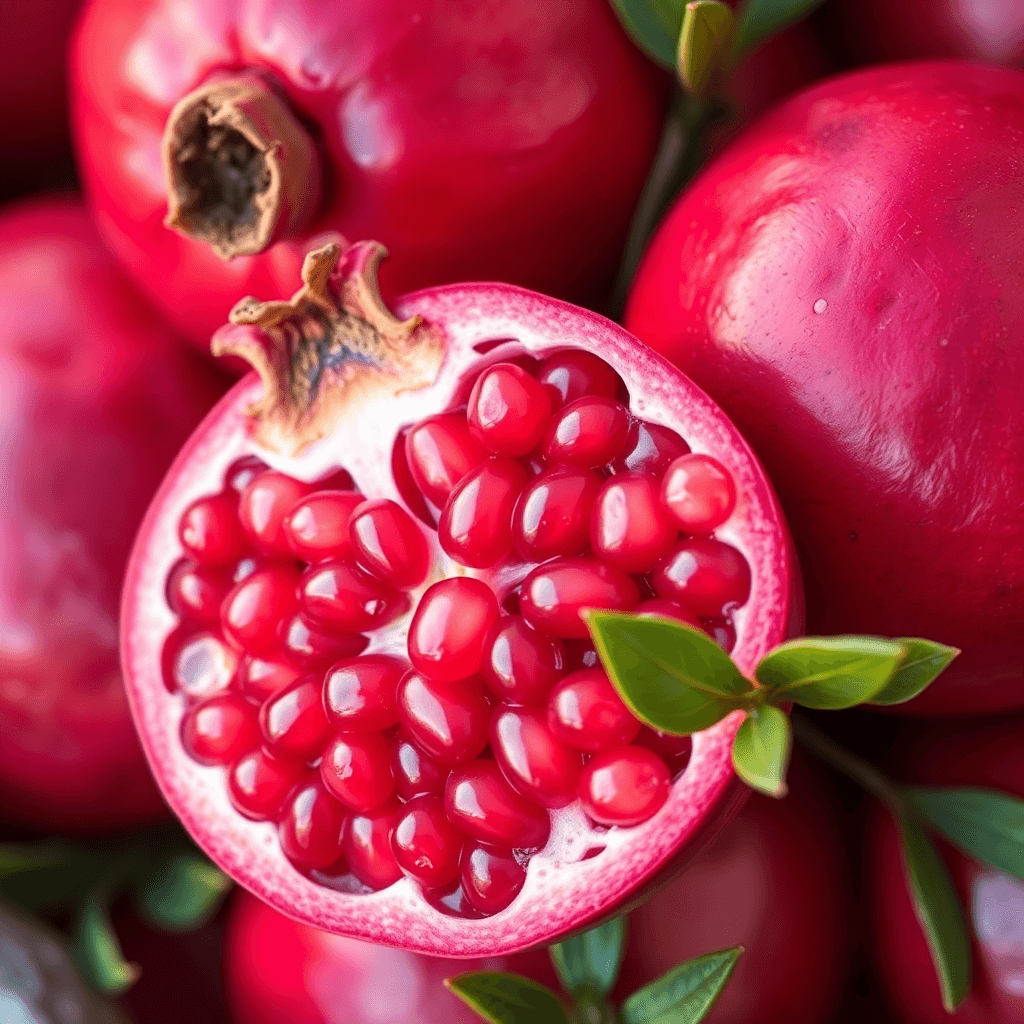 Red Juicy Pomegranates